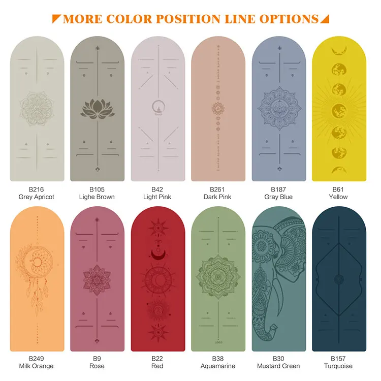 Miska New Design Pu Rubber Oval Yoga Mat Pilates Fitness Universal, Wholesale Custom Curve Arched Pu Yoga Mat