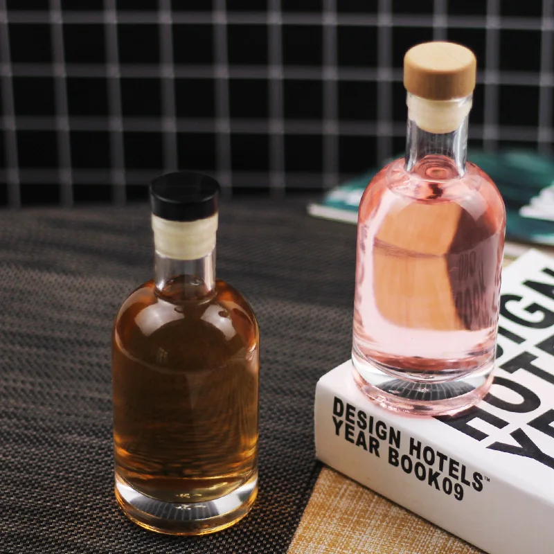 Clearance Sale Custom Empty Vodka Bottle 375ml 500ml 750ml Glass Bottle For Liquor With Cap