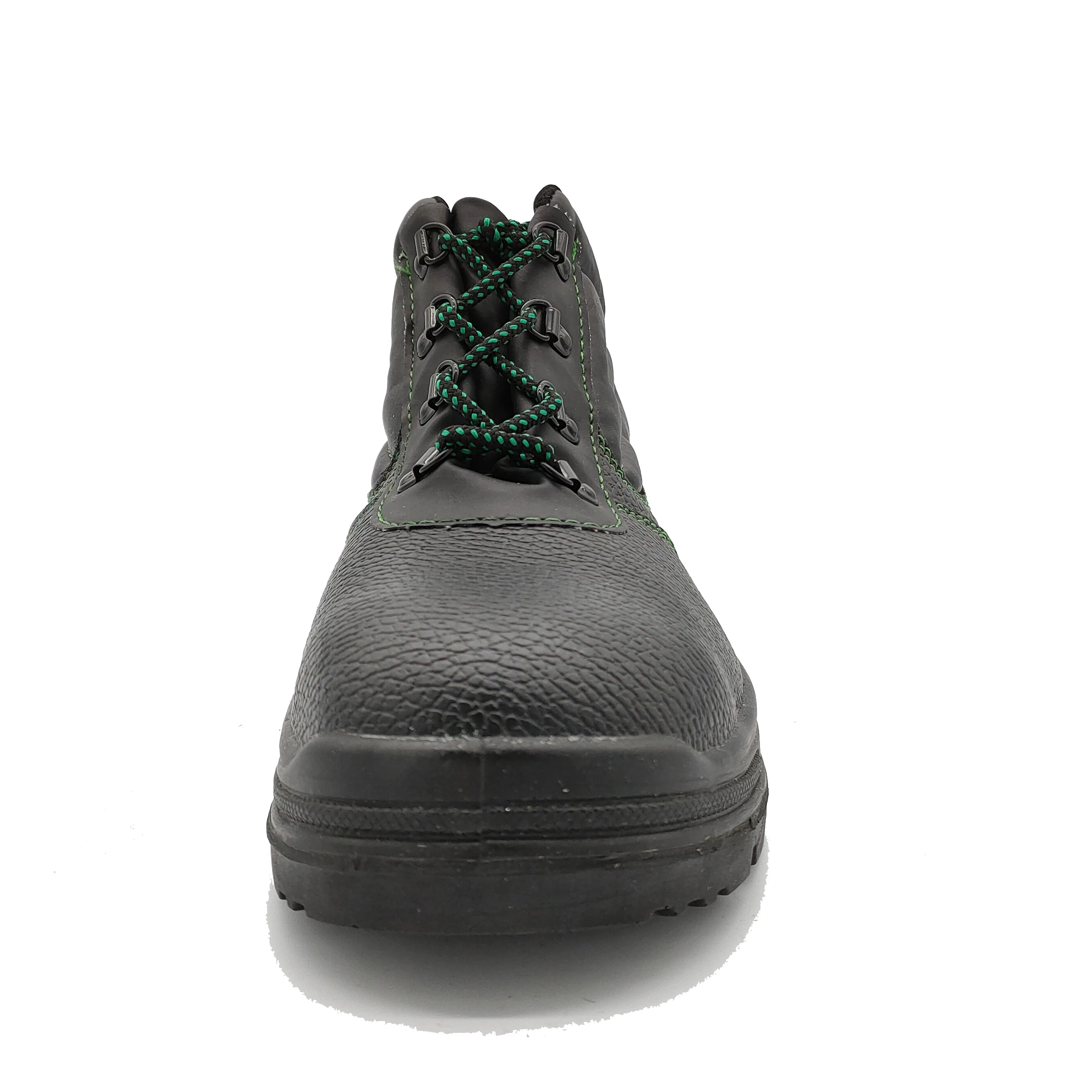Middle cut safety construction shoes trendy black safety shoes