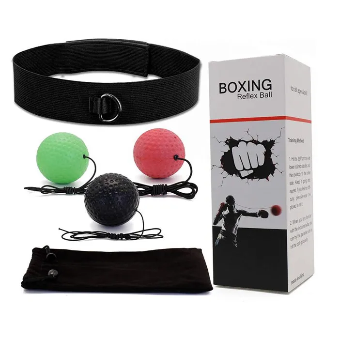 Factory Supply Boxing Reflex Ball 2/3/4 Different Boxing Ball with Headband Softer Than Tennis Ball Perfect for Reaction