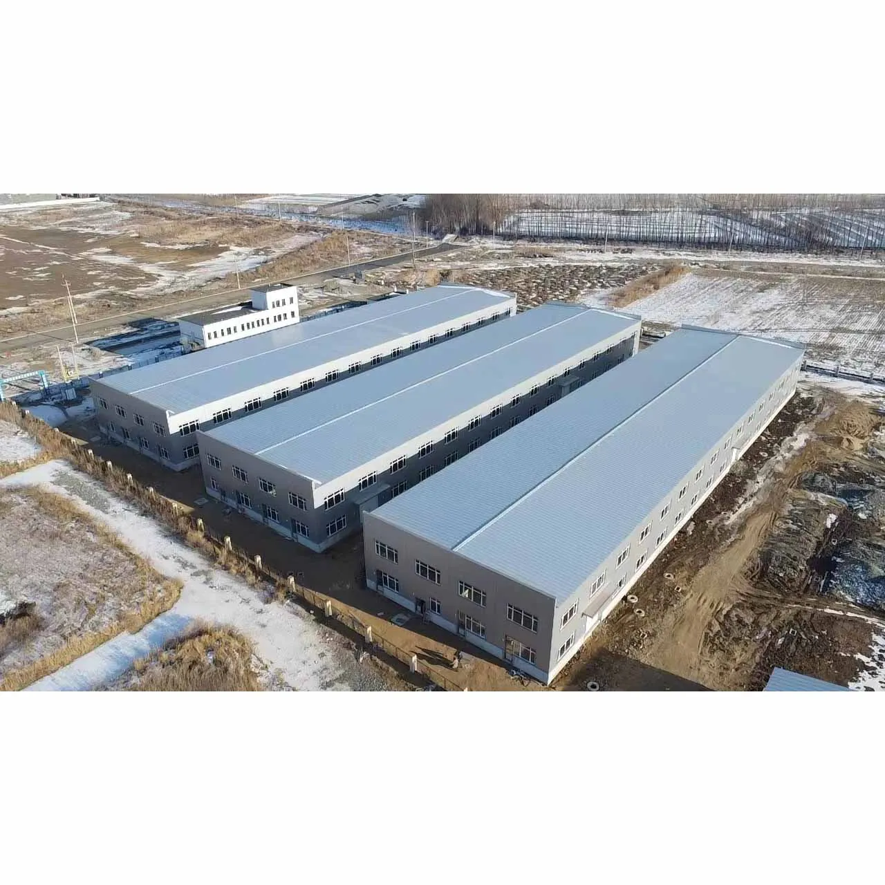 Prefabricated Steel Warehouse Hangar Light-Weight Metal Frame Workshop Building with Services of Welding Cutting Bending