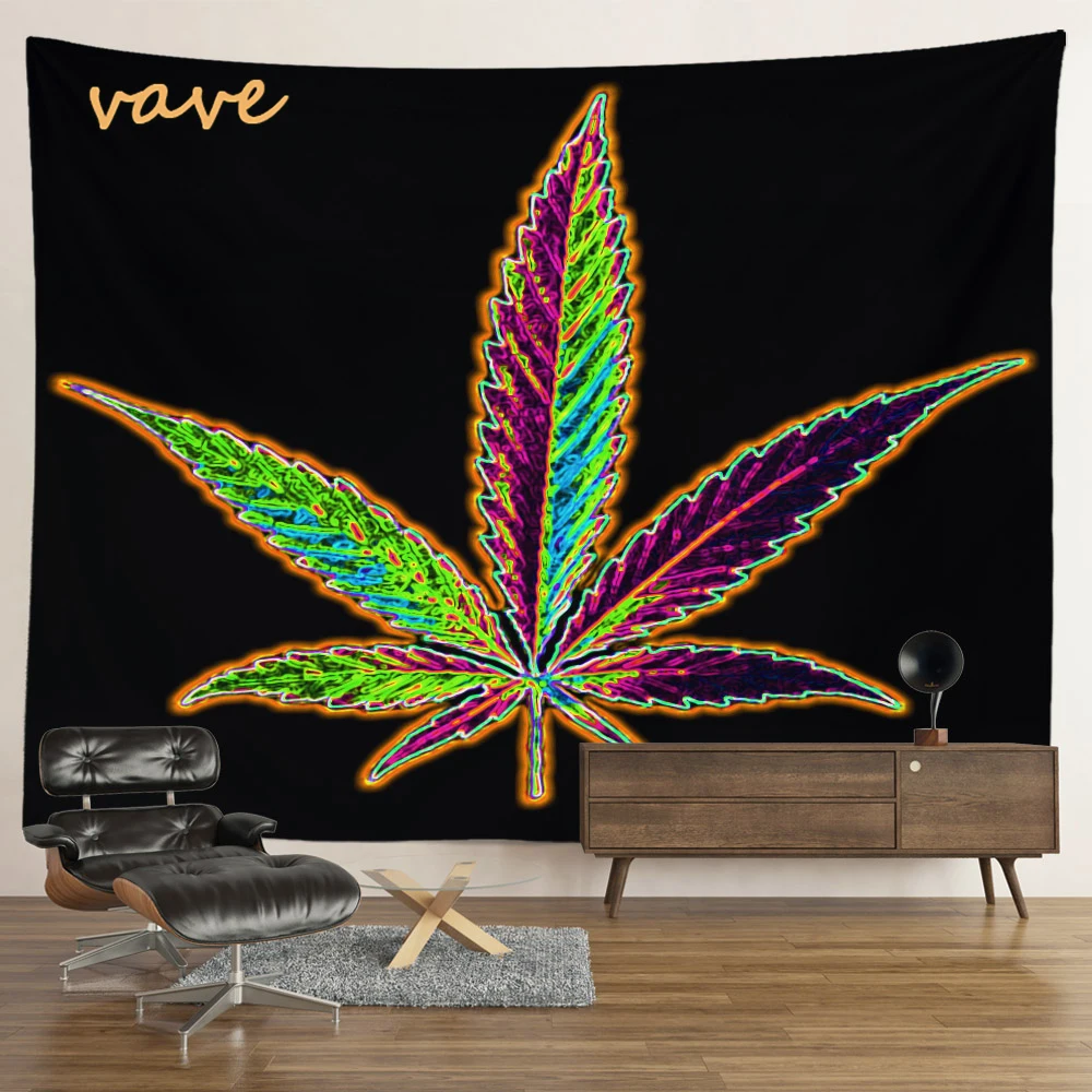 3D Printing Hemp Leaf Wall Hanging Bedroom Tapestry Background Gossip Tapestries Hippie Wall Rugs Dorm Decor Tapestry Room Decor