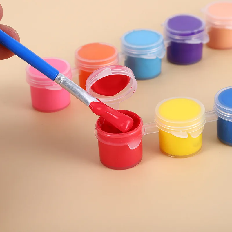 High Quality 8 Pcs Eco Friendly Acrylic Paint With Brush