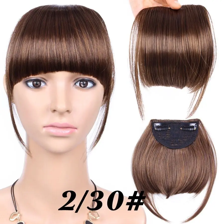 
Wholesale Mini Natural Female Air Bangs Sideburns Hairpin Seamless Double Sideburns Chemical Fiber Bangs 