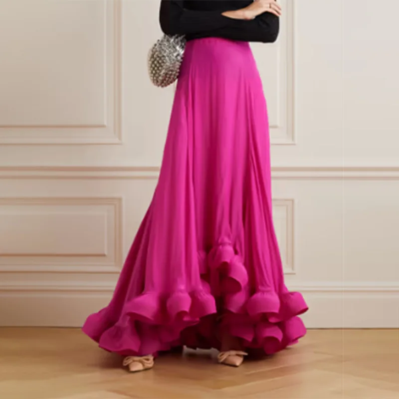 Bettergirl Fishtail Long Half Skirt Set New Summer Sleeveless Ruffle Legantigh Waist Fashion For Women 1 Piece Woven