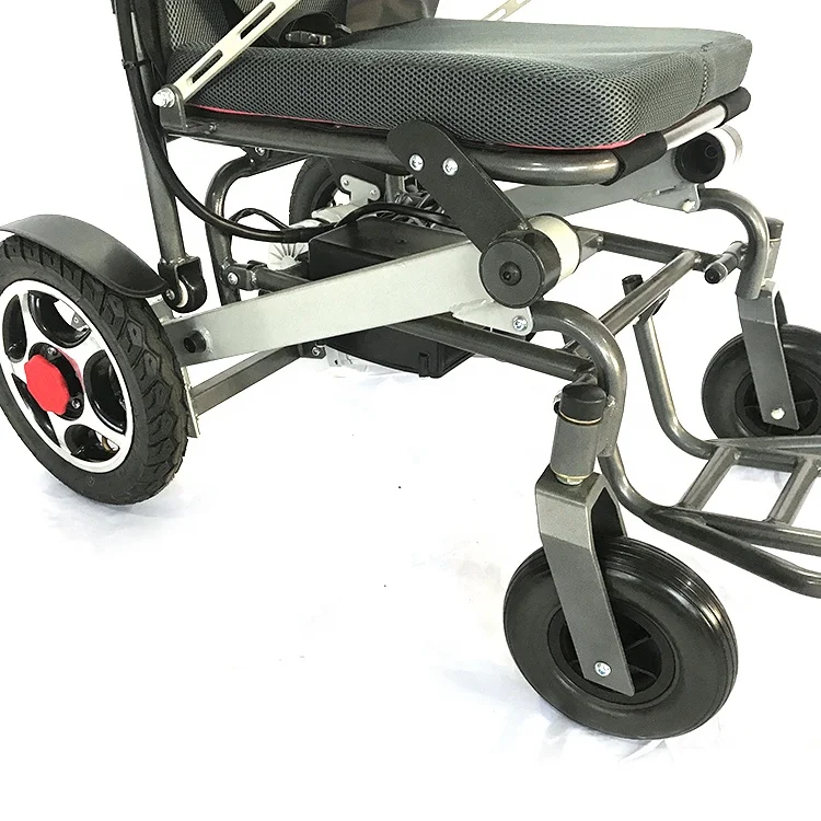 Remote control key folding titanium steel lightweight electric automatic portable folding sport wheelchair for people