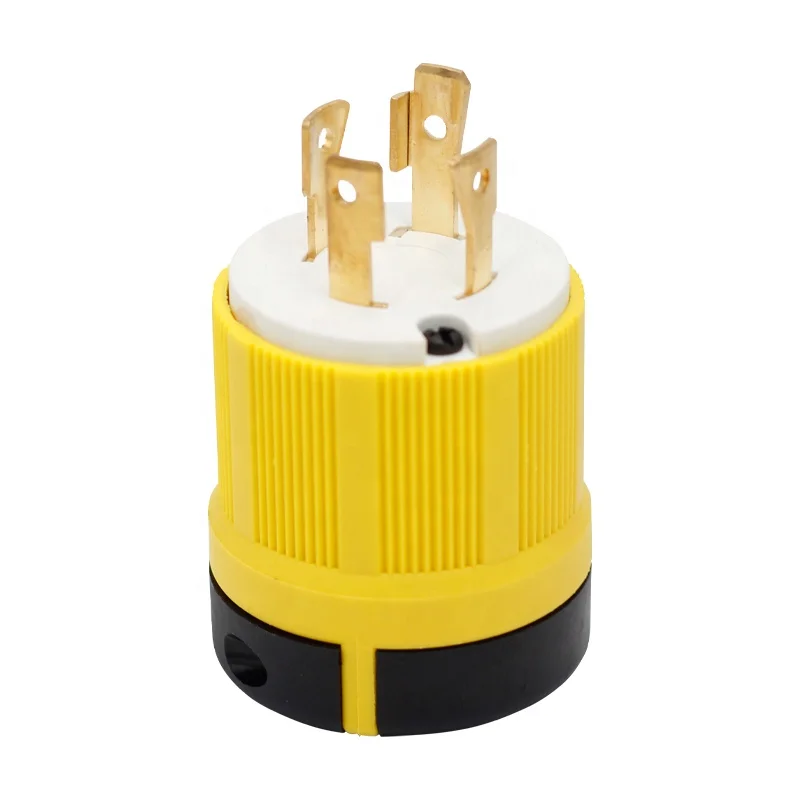 USA standard 30 Amp 125/250V 3 Pole 4 Wire Grounding Industrial Grade Heavy Duty Power Plug NEMA Locking Connector