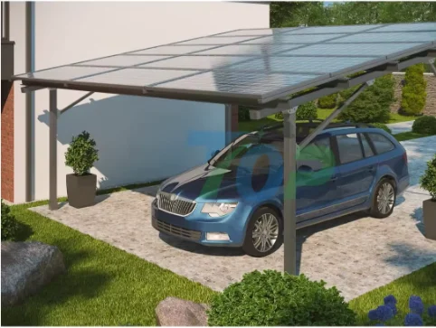 Waterproof Car Port Aluminium Solar Panel Carport Structure Single Solar PV Module  Quick Shipping