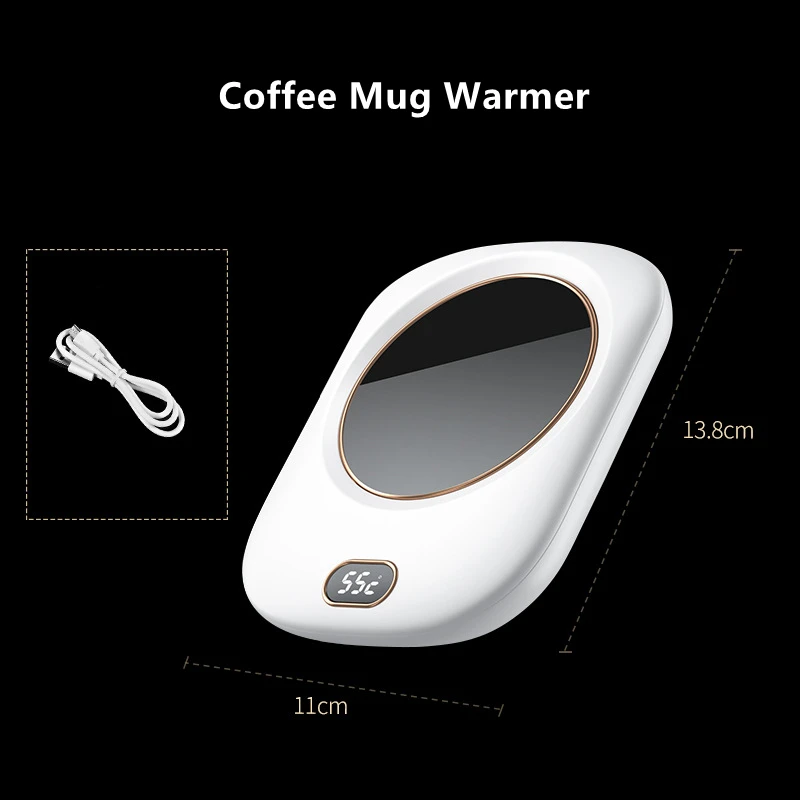 Умный сенсорный цифровой дисплей 55 градусов для подогрева чашек электрическая грелка кружка usb-разъем офиса портативная кофе