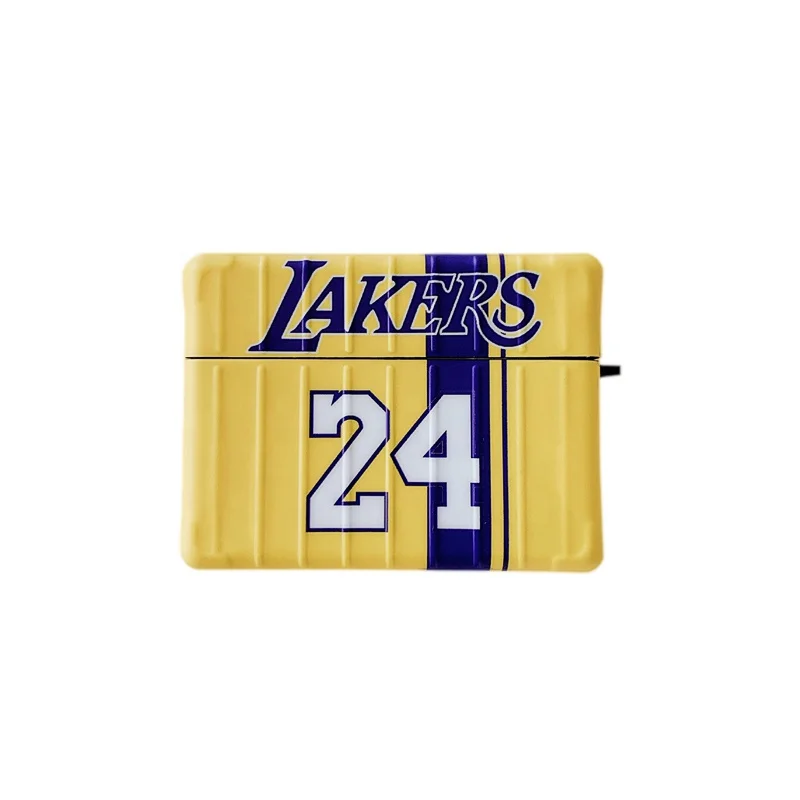 Новинка 2020 Lakers Jersey No. 24 Jersey силиконовый чехол для Air pods 1 2 Case No.24 Jersey для Air pod Case Sport