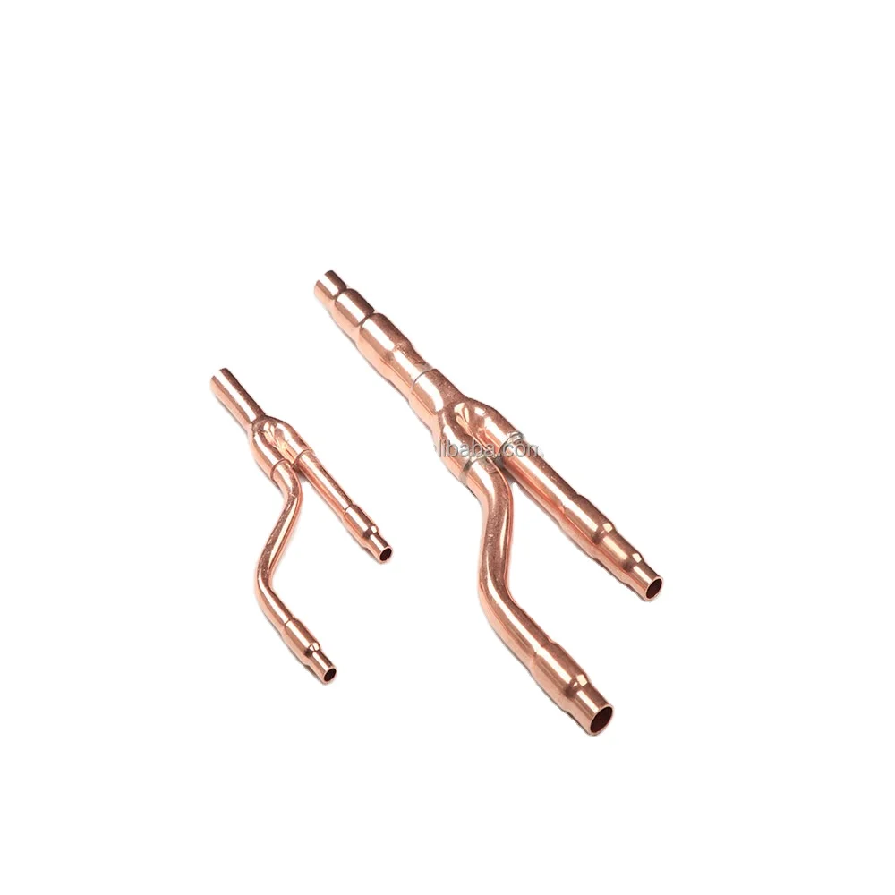 Factory manufacture various disperse pipe joint copper y branch in vrf system
