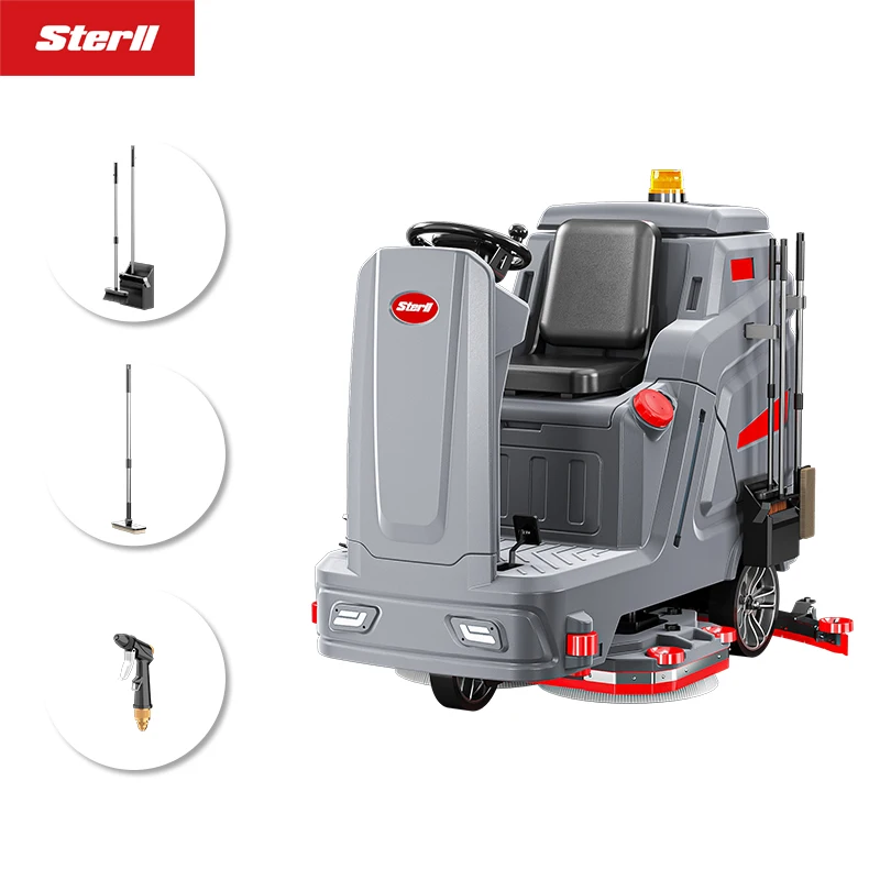 Strell Hot Selling  Industrial Ride On Auto Automatic SX1100 Floor Scrubber Ceramic Tile Floor Cleaning Machine
