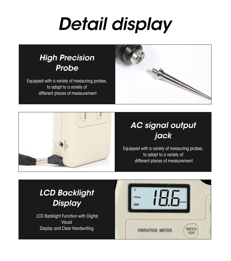 Portable Digital Vibration Meter GM63A