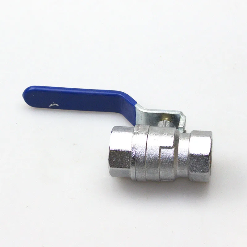 Zinc alloy ball valve single long handle through double internal thread BSP thread DN20