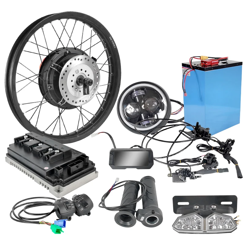 Electric motorcycle Conversion Kit Rear Hub Motor 6000 watt 72v 6000w Rear Wheel Motorcycle Kits