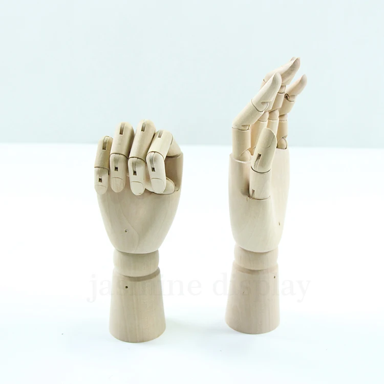 Glove Display Model 12 inch Mannequins Activity Joint Manikins Wood Hands