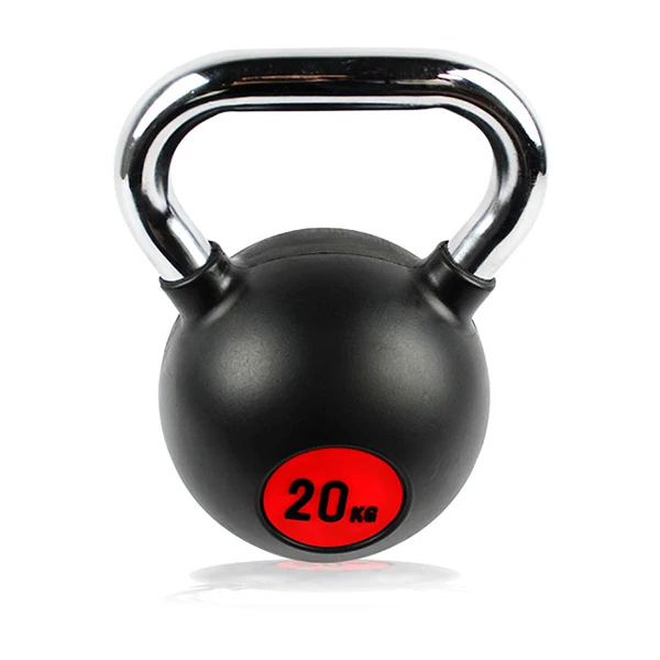 Factory wholesale Colorful Gym Fitness rubber Coated Cast Iron Custom Logo Color Weights Rubber Kettlebell