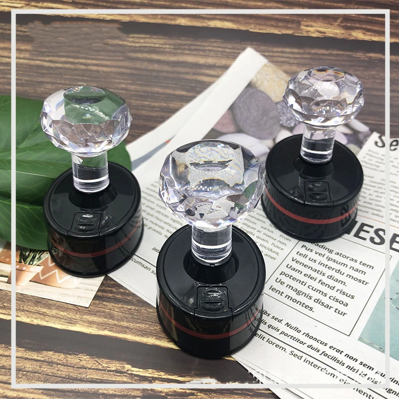 High Quality Factory Wholesale SL HD Crystal Handle Flash Office Custom Stamp