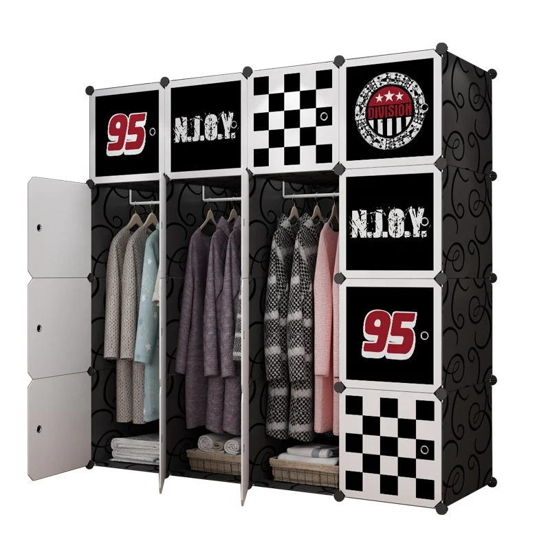 16 Cube Mutlfunction Organizer Toys Shoes Clothes White Portable Closet Wardrobe