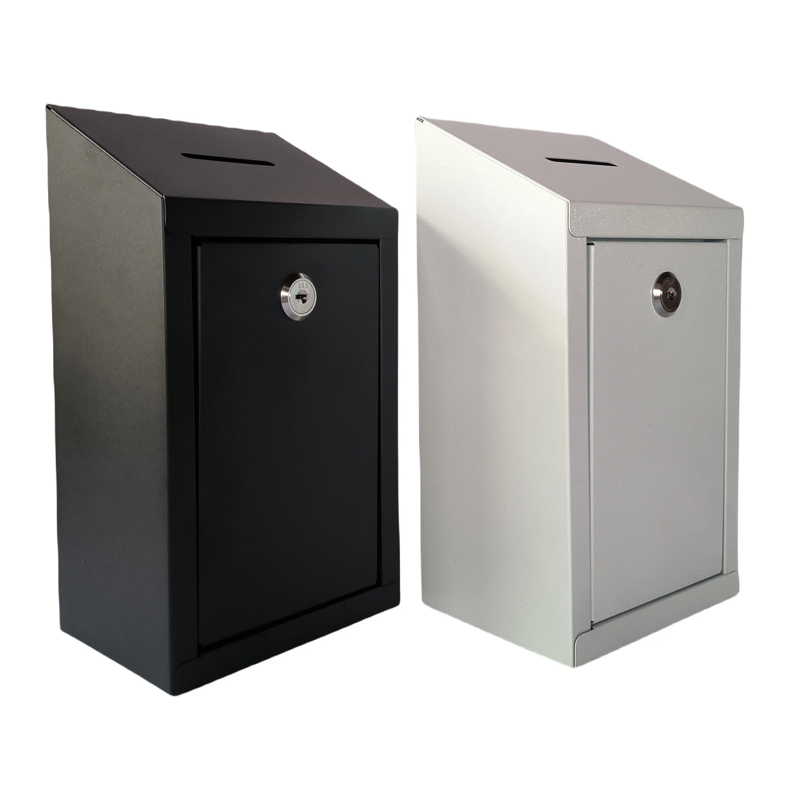 powder coating galvanized steel money box saving wall mounted lockable coin box Cash Register Safe Deposit Box