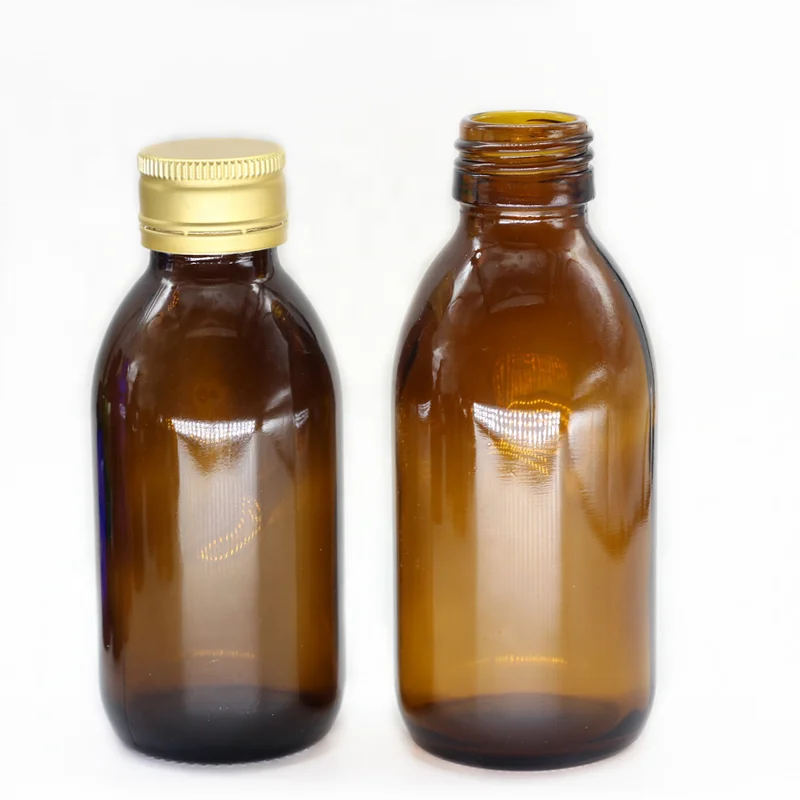 
Glass bottles 50ml 100ml amber glass bottle for syrup packing 