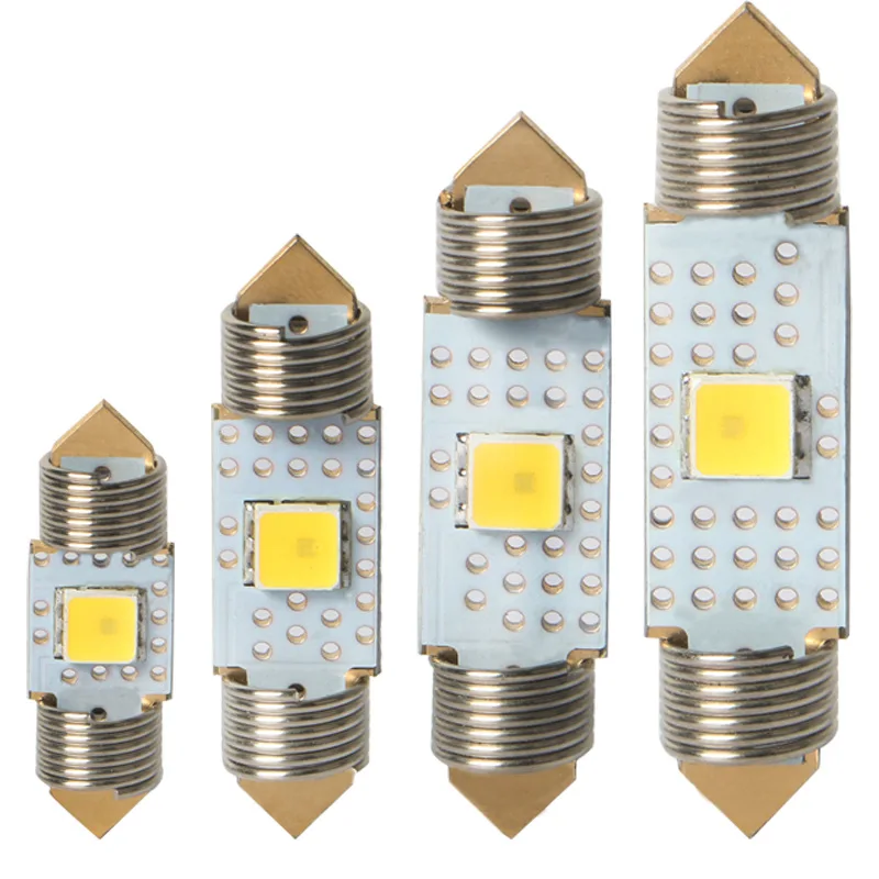 Дешевая внутренняя автомобильная лампа AMS, 31/36/39/41 мм C5W 1SMD 5050, белая автомобильная светодиодная гирлянда, лампа для чтения Canbus, автомобильная подсветка