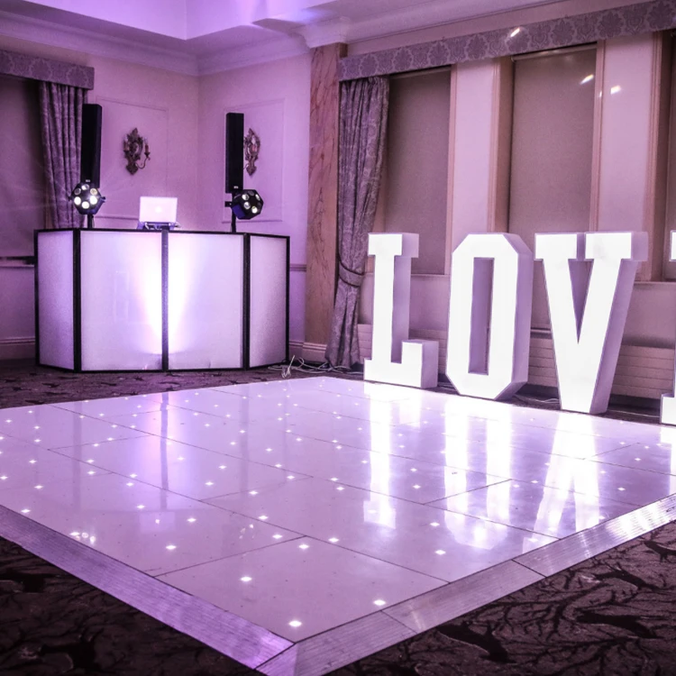 Hot Sale Elegant White Wedding Portable Wooden Glossy Dance Floor For Music Event Party Decoration