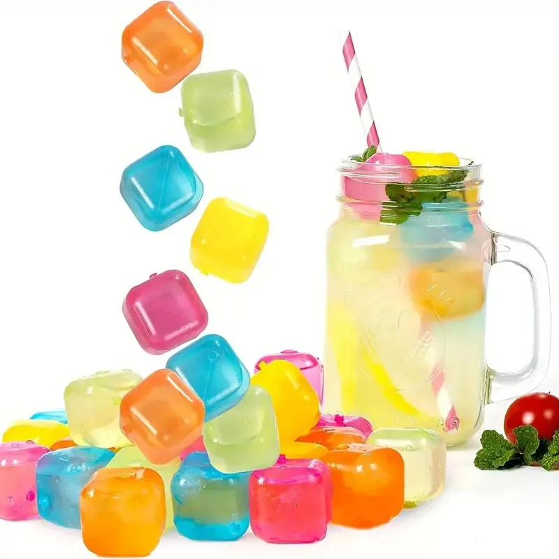 24  available in various shapes for summer bars parties drinks reusable plastic ice cubes