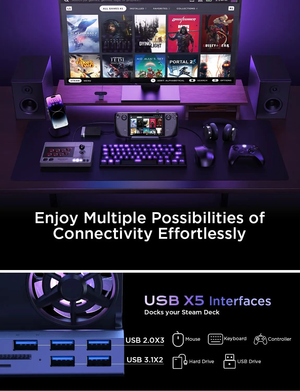 LISEN 2023, Лидер продаж, Паровая док-станция 8 в 1, SD/TF, RJ45, 1000 м, 100 Вт, 4 К, 30 Гц, HD, VGA, Паровая док-станция