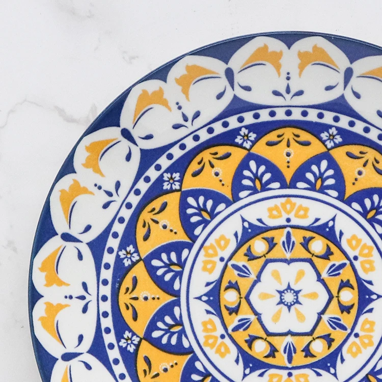 Exquisite tableware round mouth plate ceramic tableware dinner plate