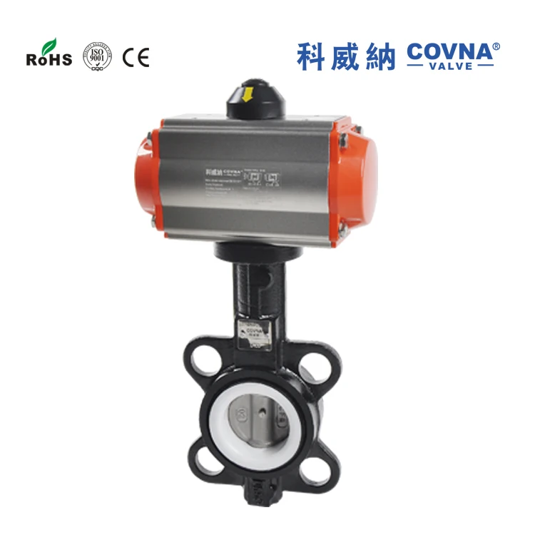 Pneumatic Flow Control 220V AC Explosion Proof Cast Iron Butterfly Valve