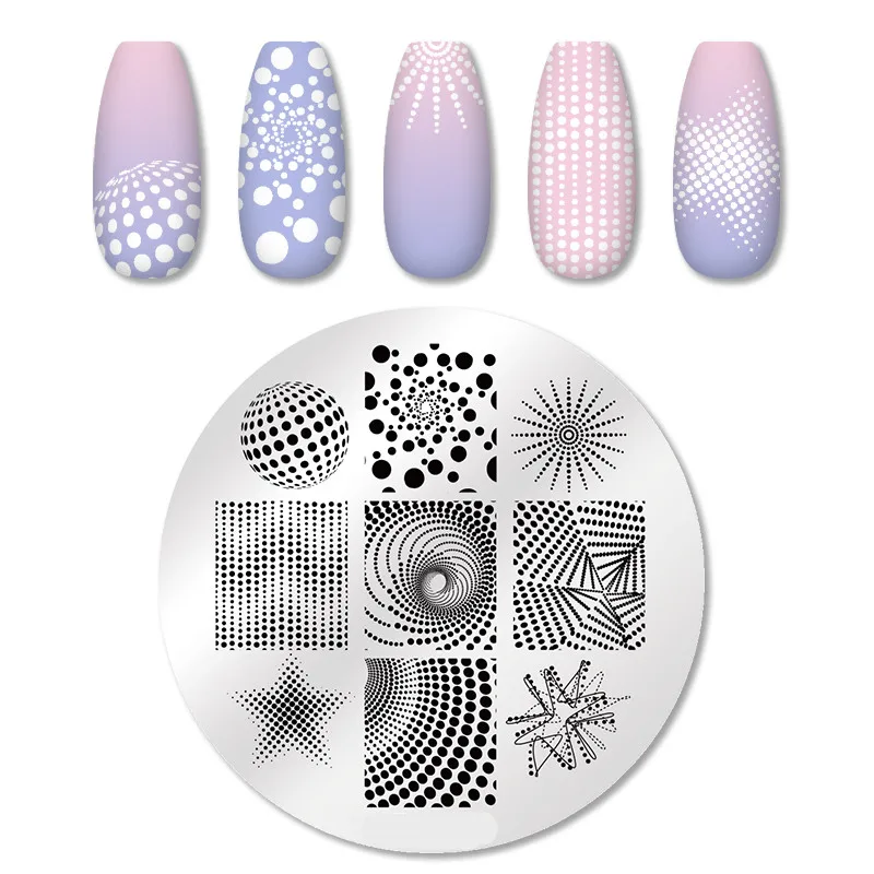 Nail Art Template Stamping Plate Design Flower Animal Glass Temperature Lace Stamp Template Plate Image