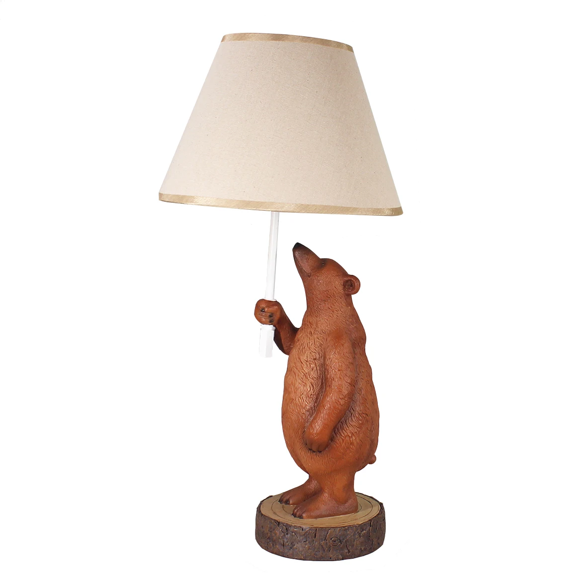 Creative brown bear polyresin fancy table desk lamp study lamp table lights bedroom lamp