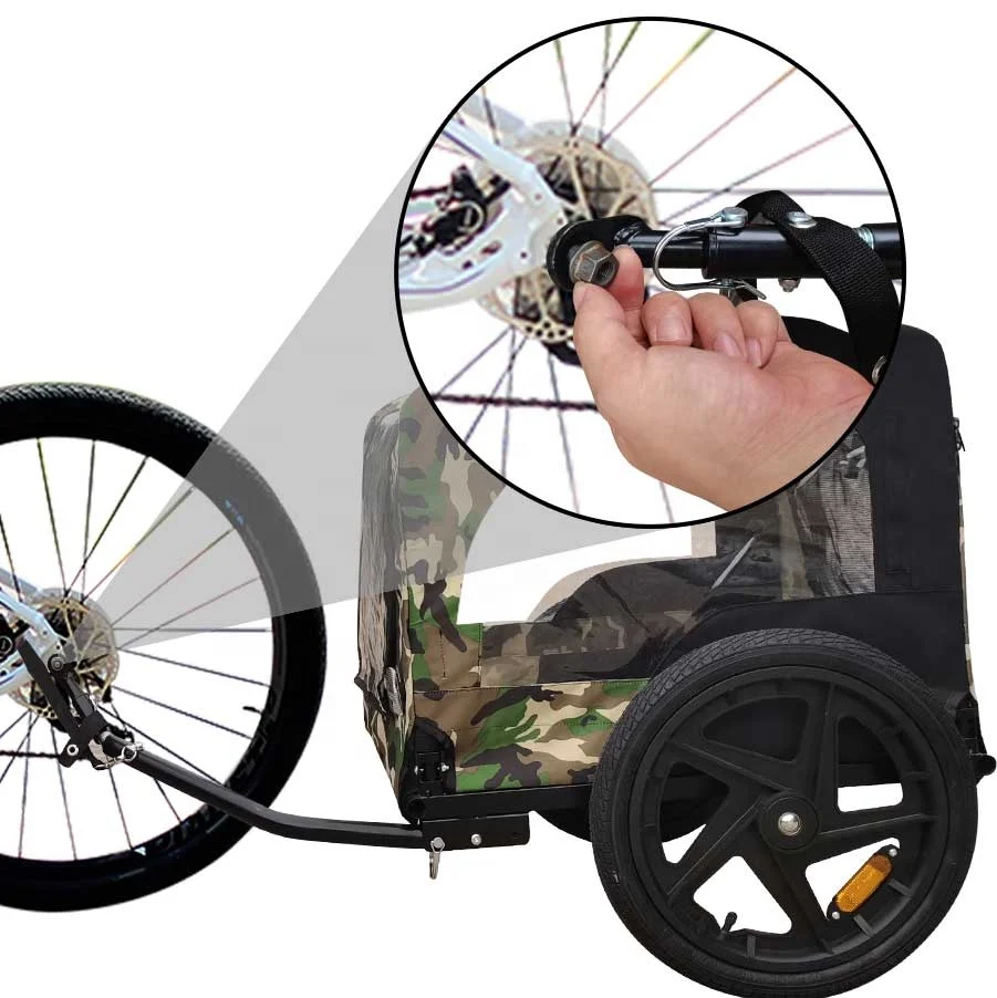 Pet Bike Trailer Bicycles Dog Trailer Folding Camper Trailer Pet Cart Bicycle Wagon Cargo Carrier Attachment For Travel