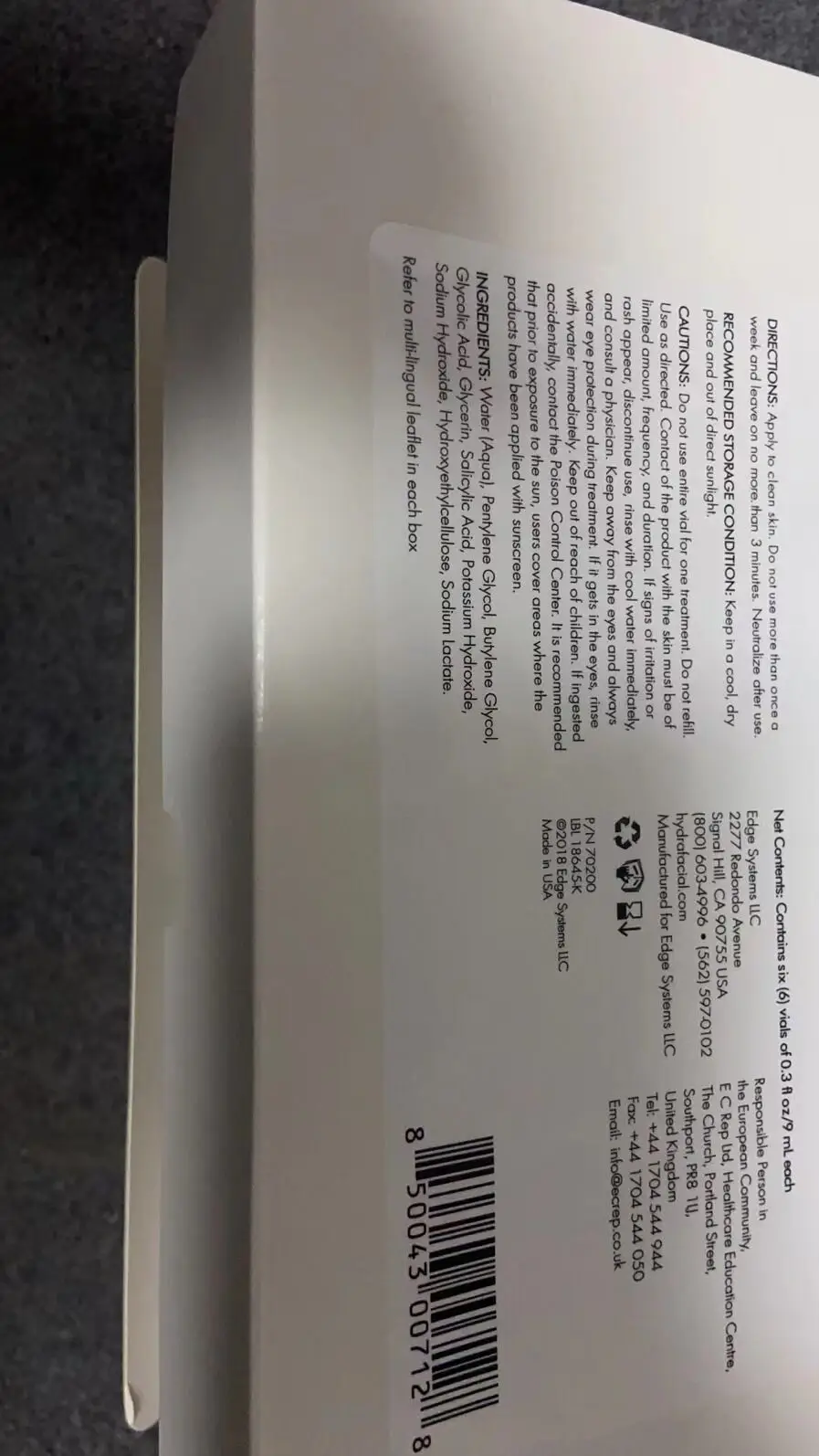 Hydra booster  Machine Aqua Peel Solution AS1 SA2 AO3 Facial Serum Bottle