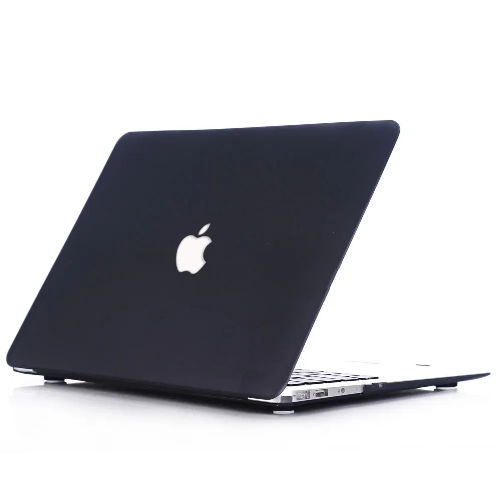 Чехол для macbook m2 2022 Air 13 A2681 черный матовый пластиковый жесткий чехол ноутбука Pro дюймов A1706 A1708 A1989 A2159
