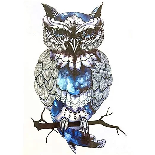 Owl Hedwig Design Large Arm Tattoo Sleeve Flash Temporary Tattoo Sticker 21x15cm Waterproof Henna Tattoo Women Body Art