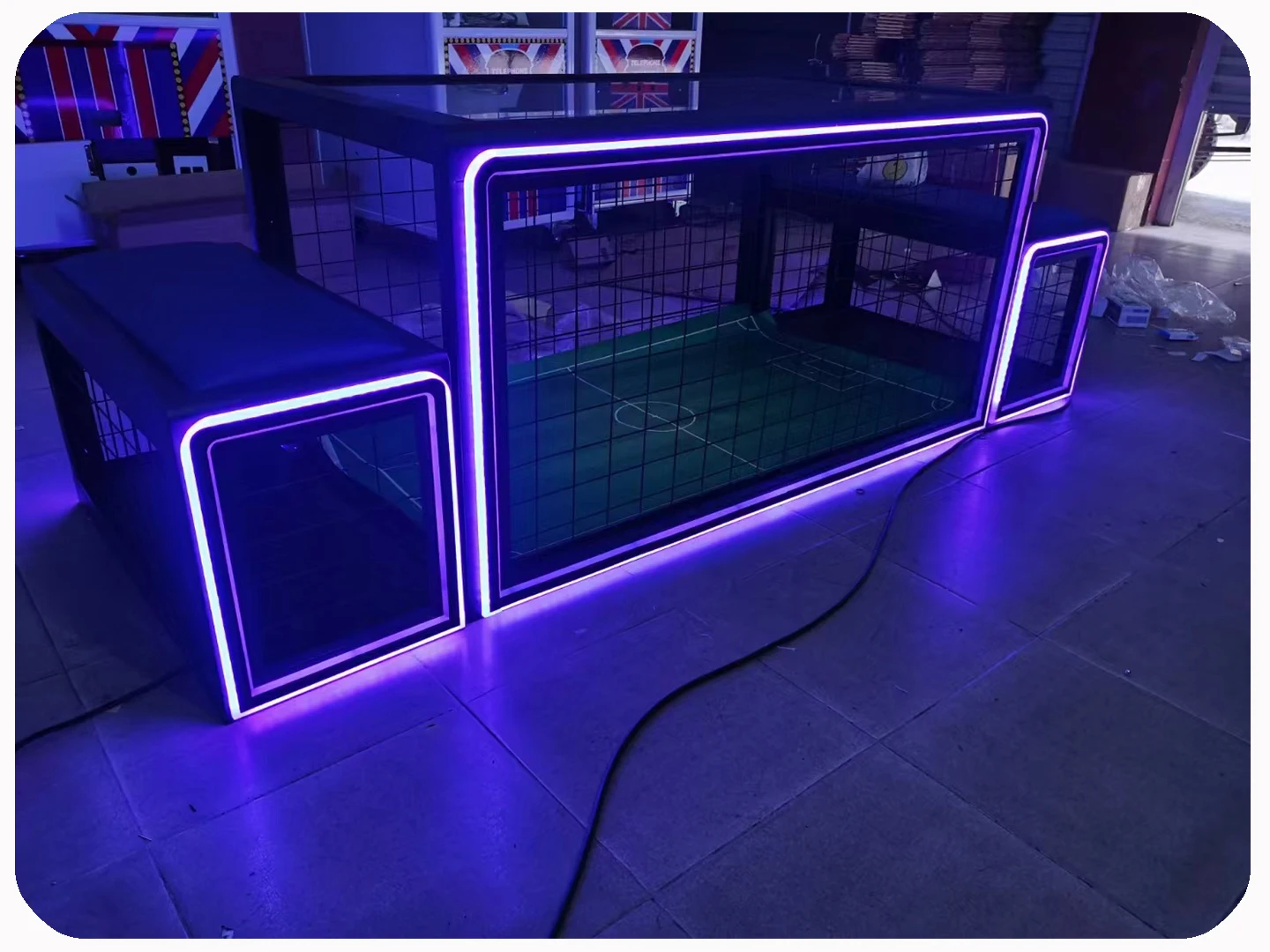 Indoor hot selling new portable 2 person under table football game football table equipment