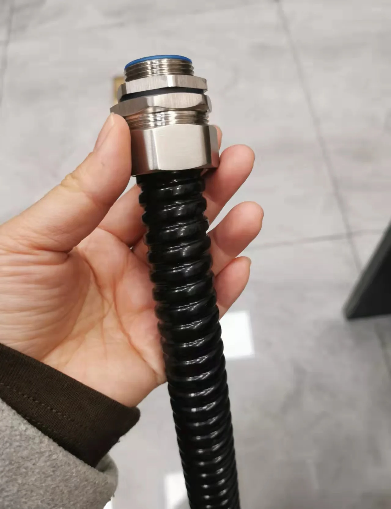 3/4 Inch DPJ Connector Waterproof Electrical 316 Stainless Steel Liquid Tight Flexible Conduit Connector