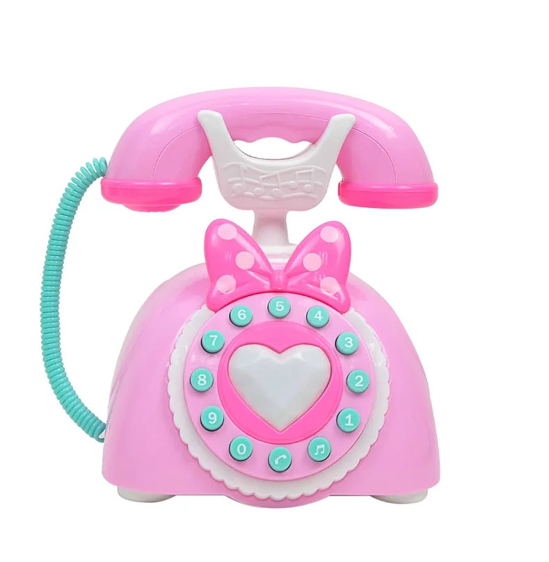 Vintage Electronic Plastic Telephone Toy for Kids Pretend Play Early Educational Gift for 5 to 7 Years Birthday Gift