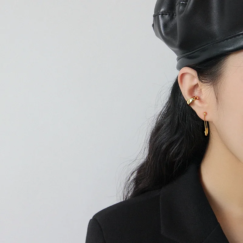 LANDY 2022 Fashionable S925 Sterling Silver Pin Earrings All-match Silver Earrings