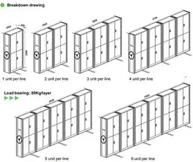 Office Archives Metal Compact Mobile Shelving High Density Storage Shelf 2300mm