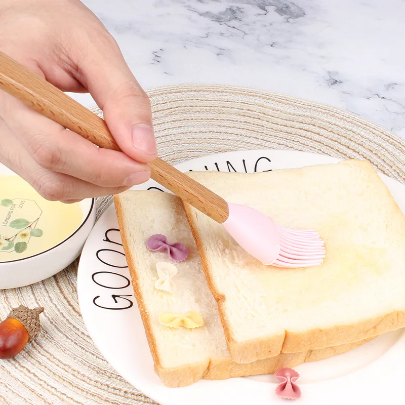 Children Baking Cake Tools Mini Small Size Silicone Brush Kitchen Oil Cooking Brush BBQ Basting Brush