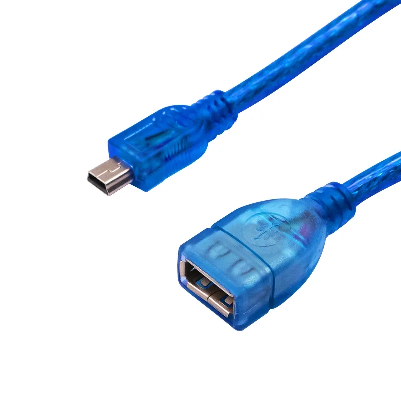 0.3M 0.5M USB 2.0 Female to Mini USB Male Cable Adapter 5P OTG V3 Port Data Cable for Car Audio Tablet for MP3 MP4 horn speaker