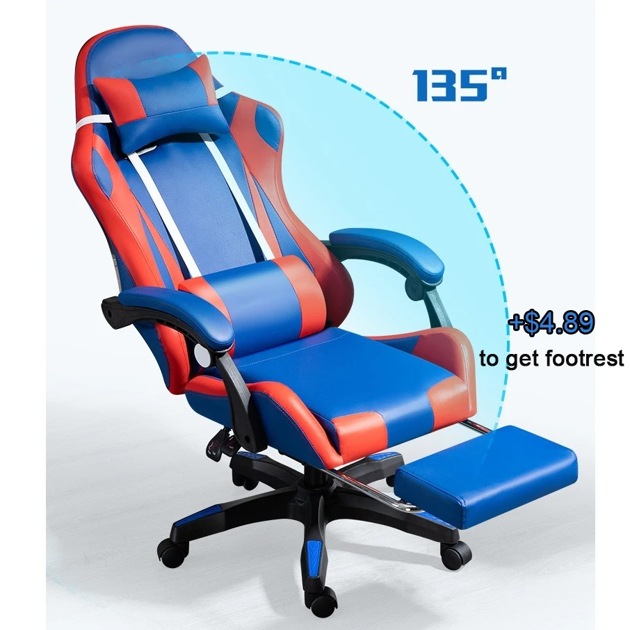 Дешевое компьютерное игровое кресло из искусственной