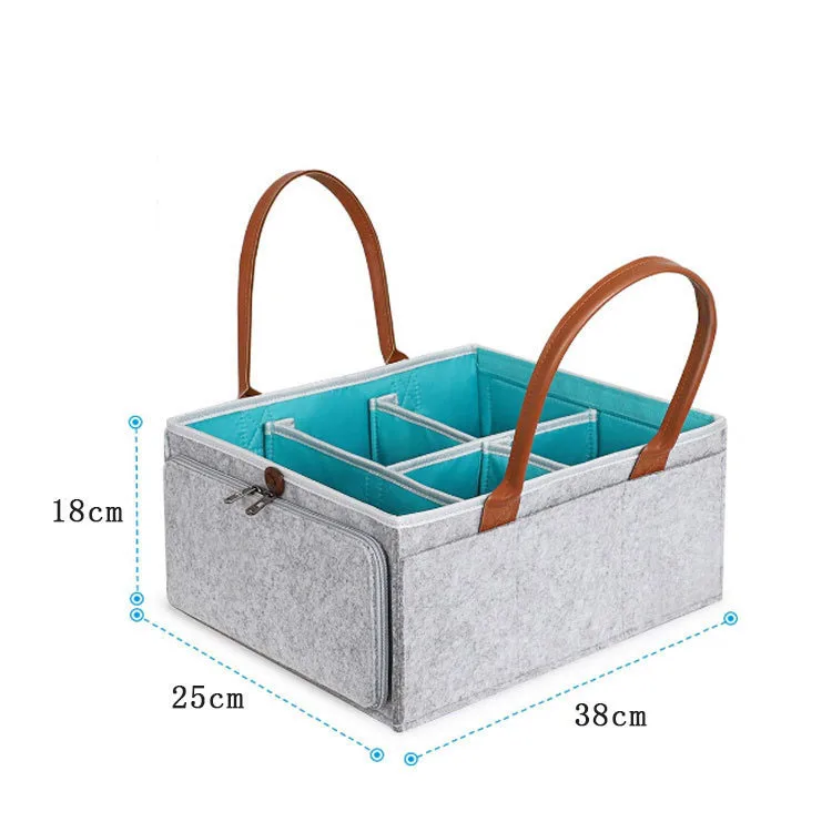 2021 New Trend Felt Diaper Bags Baby Diaper Caddy Organizers for Mothers with Removable Cover