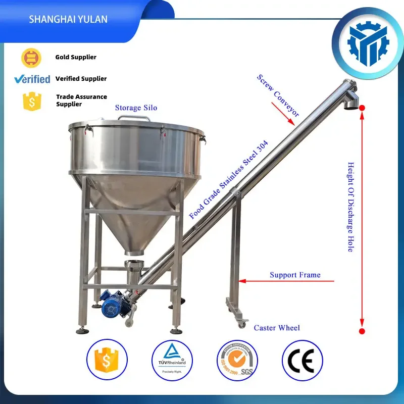 Industrial Stainless Steel 304 200L Coffee Corn Grain Powder Storage Tank Silo for Animal Feed