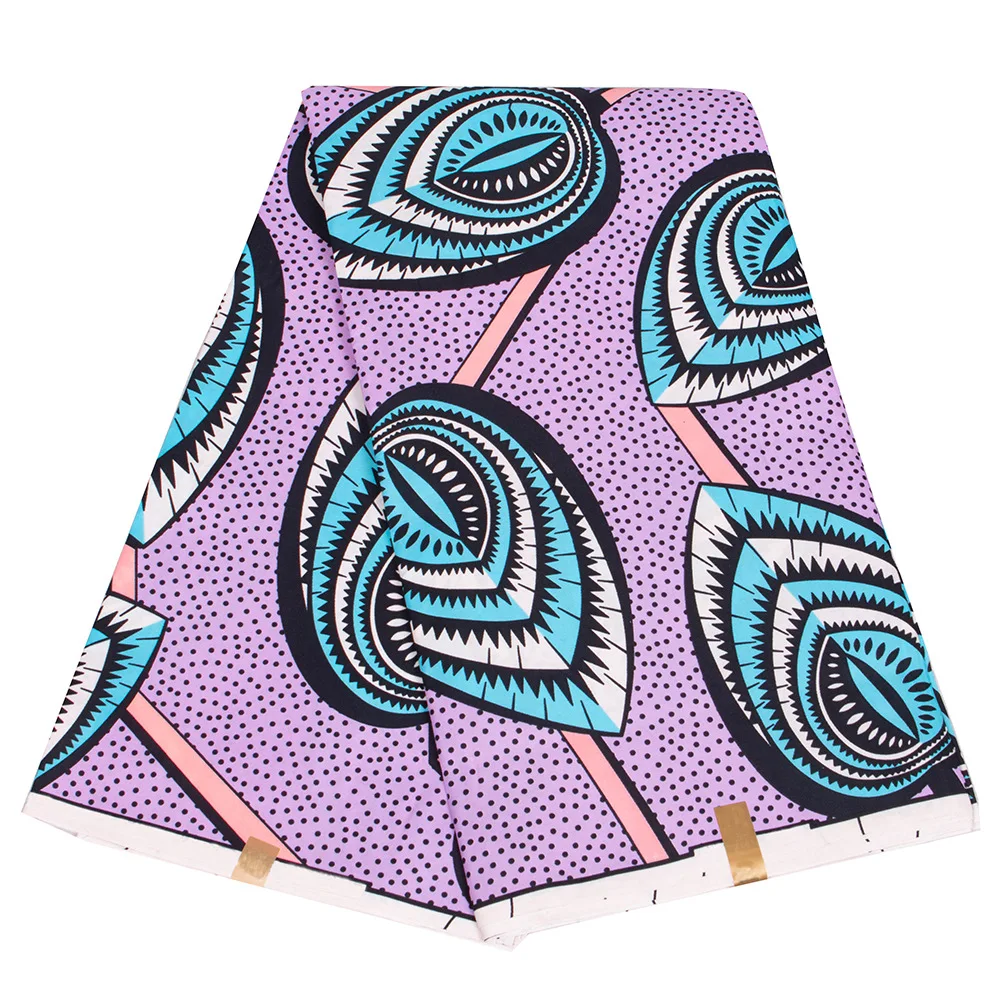 hot sale custom double layer printing nigeria polyester cotton cloth ankara african wax fabric for dress