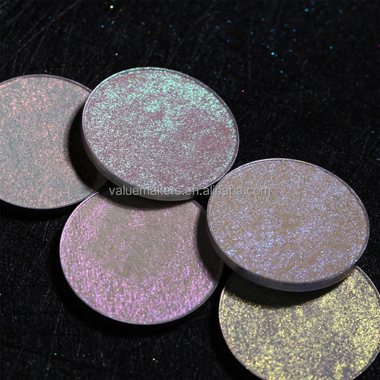 private label cruelty free face highlighter Chameleon Holographic shimmer press powder highlighter high pigmented  face make up