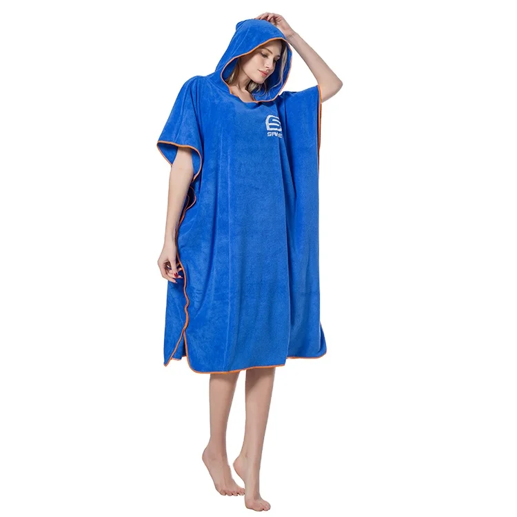Adults Hooded Poncho Towel Beach Surf Poncho Super Absorbent Wetsuit Changing Towel with Hood for Adults Changing Poncho